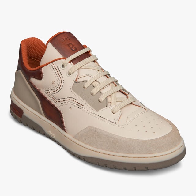 Playoff Leather Sneaker, OFF WHITE & CACAO INTENSO, hi-res 6