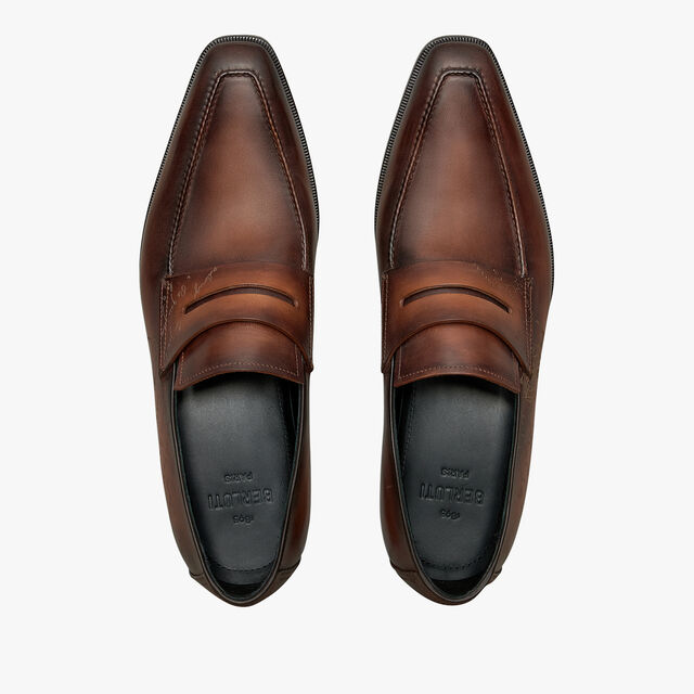 Andy Démesure Neo Scritto Leather Loafer, CACAO INTENSO, hi-res 3