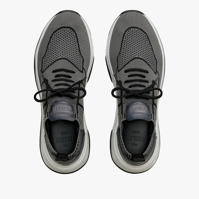 Shadow Knit And Leather Sneaker, GREY, hi-res 3