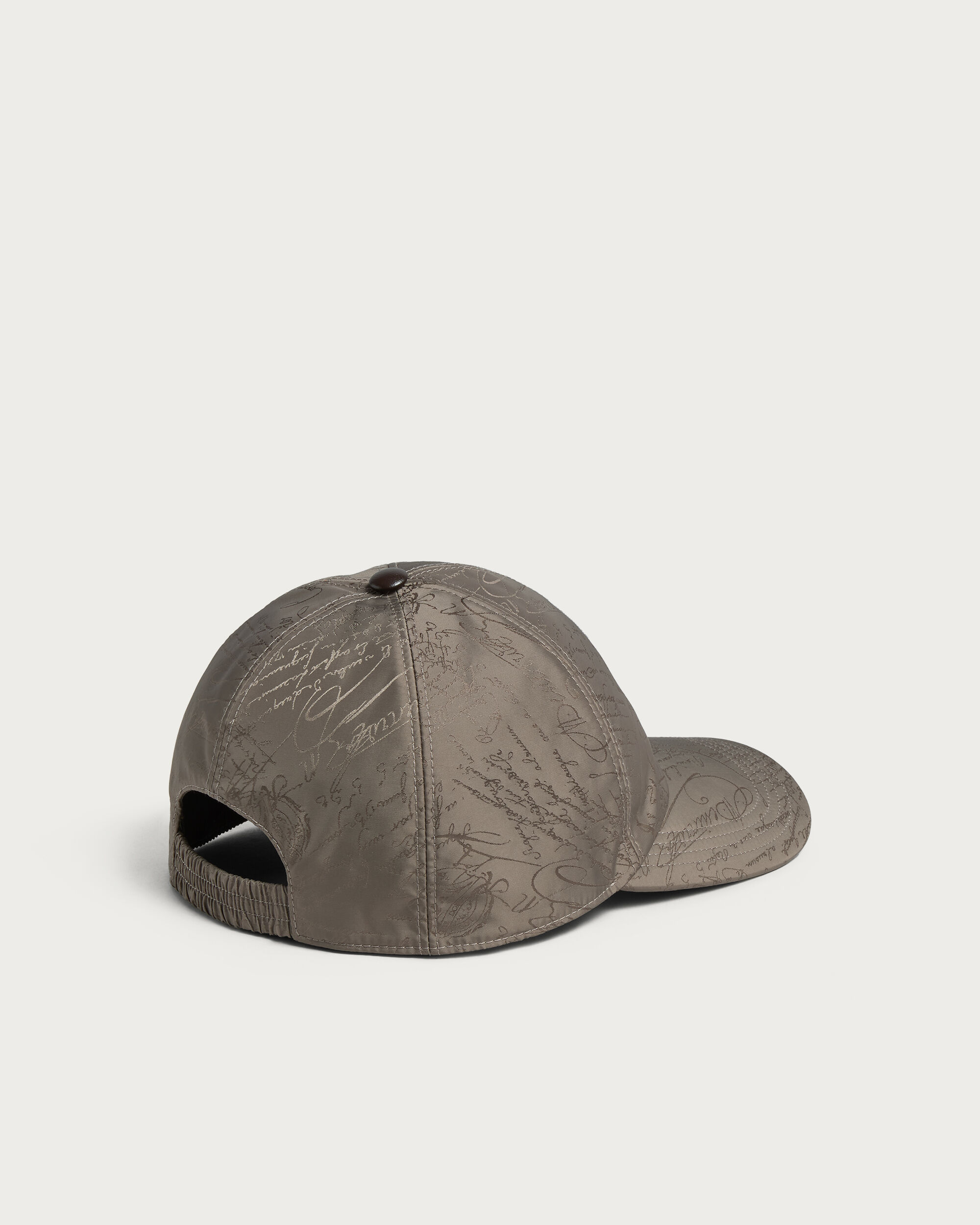 Scritto Pattern Baseball Cap, Sepia, hi-res