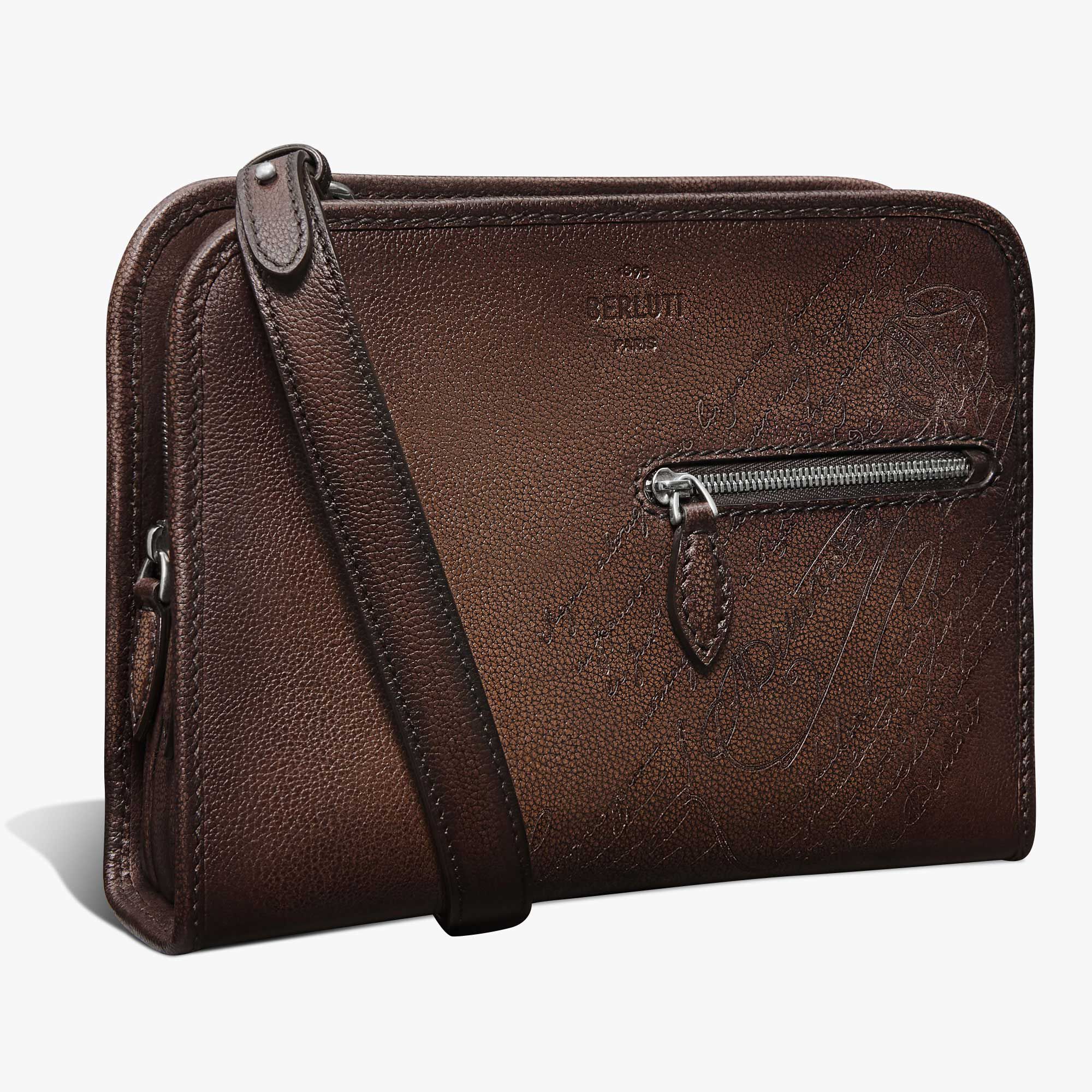 Journalier Trio Scritto Leather Messenger | Berluti US