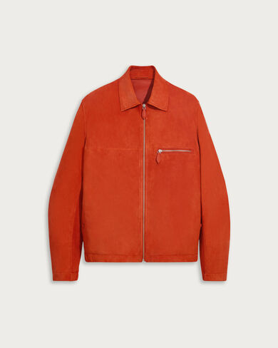 Leather Un Jour Blouson, Burnt Orange, hi-res