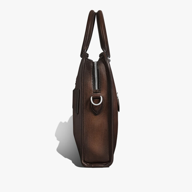 Un Jour Mini Leather Briefcase, SOFT BROWN, hi-res 4