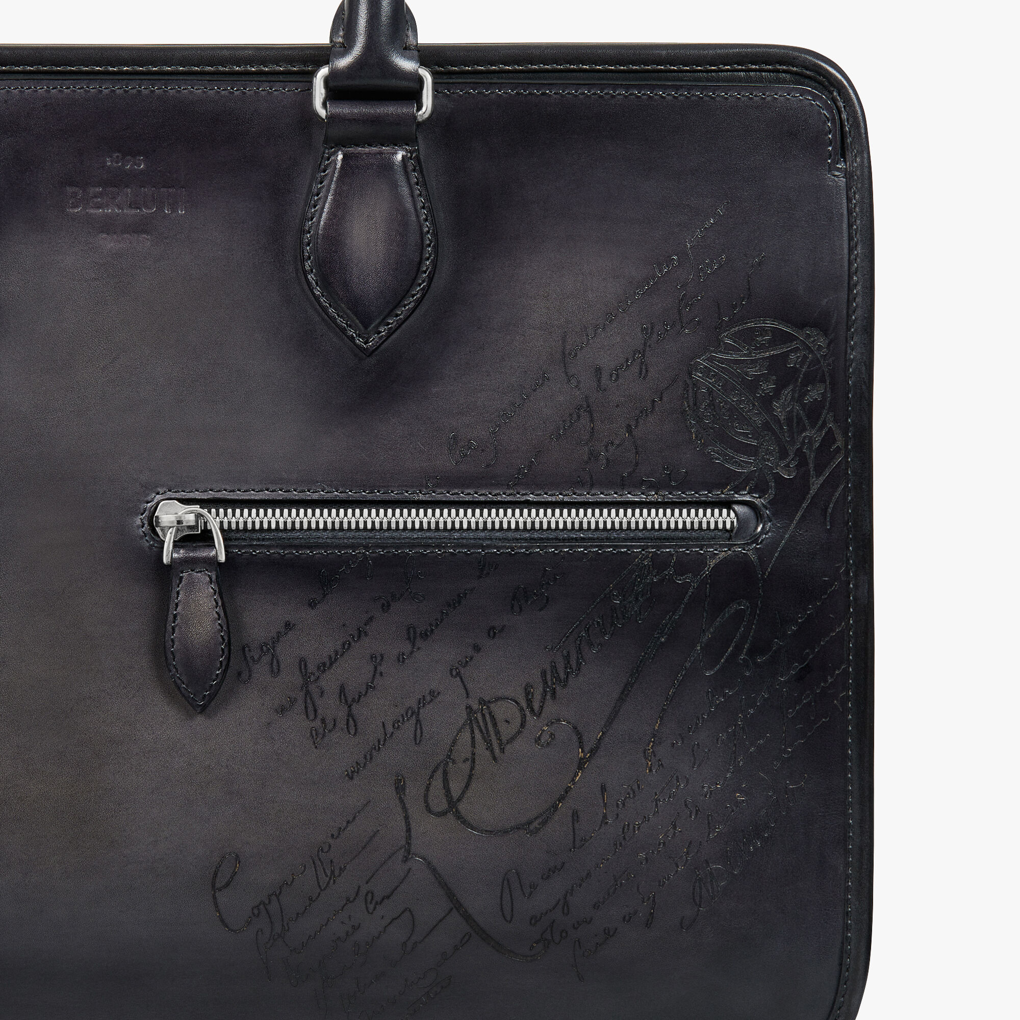 Un Jour Scritto Leather Briefcase | Berluti US