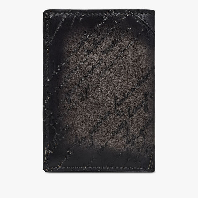 Jagua Patchwork Scritto Leather Card Holder, FLANEL, hi-res 2