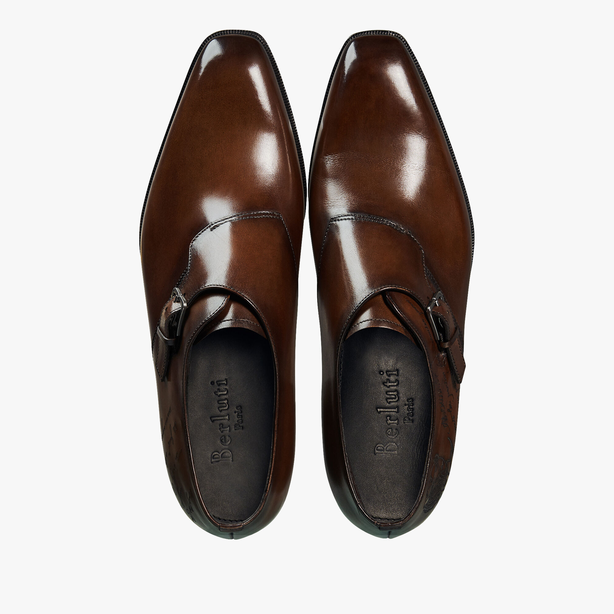 Scars D mesure Scritto Leather Monk Shoe Berluti TW