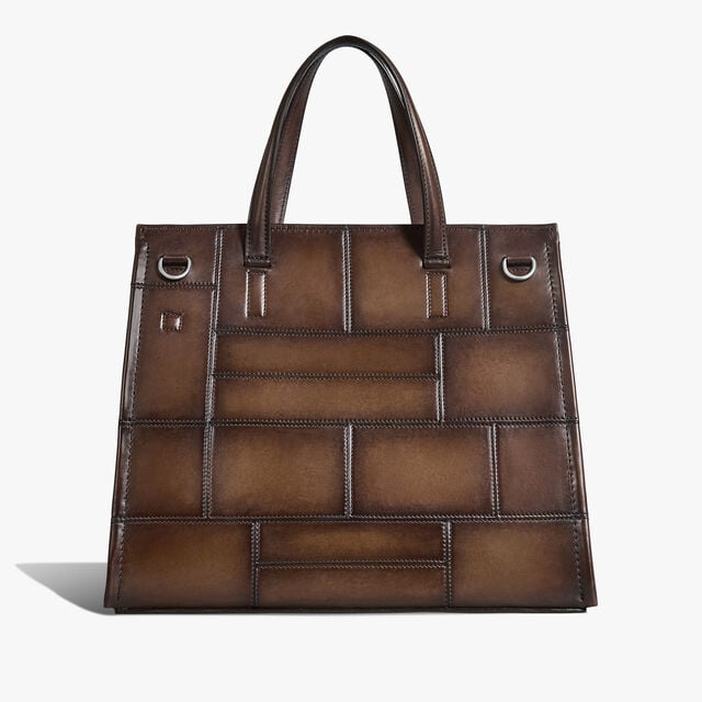 Luti 38 Leather Tote Bag, MARRONE INTENSO, hi-res 4