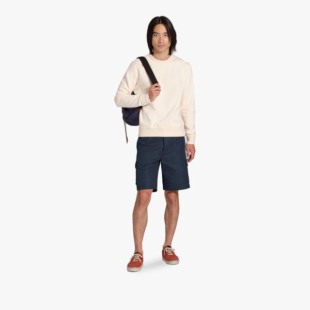 Short Cargo En Coton Scritto, ATLANTIC BLUE, hi-res 4