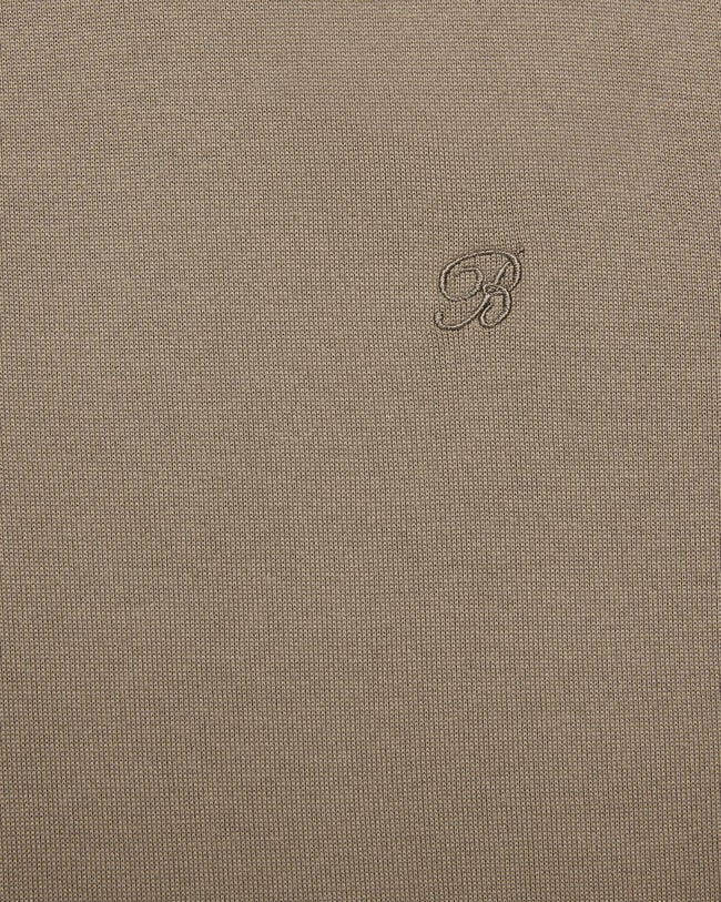 B-Thabor Embroidery Short-Sleeves Crewneck, Sepia, hi-res