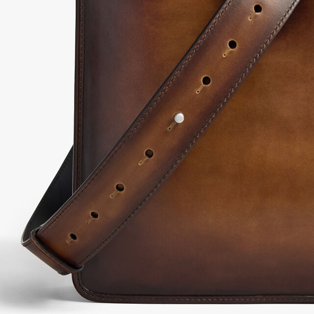 Un Jour Scritto Leather Briefcase, CACAO INTENSO, hi-res 8