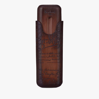 Cigar Case 2 Scritto Leather, TOBACCO BIS, hi-res