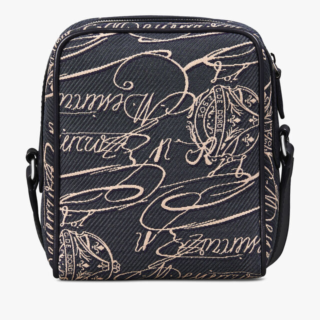 Miles Scritto Arabesque Canvas Messenger, NAVY, hi-res 3