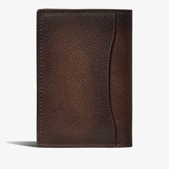 Jagua Scritto Leather Card Holder, SOFT BROWN + MIDNIGHT BLUE, hi-res 2