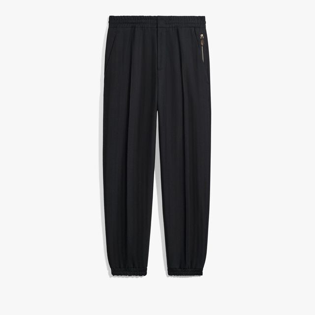 Wool Cotton Joggpants, NOIR, hi-res 1