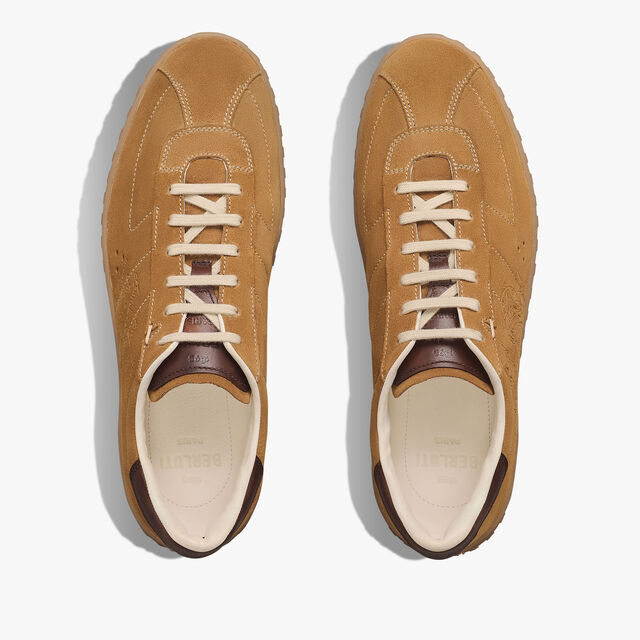 Trainer Suede Calf Sneaker, OCHER, hi-res 3