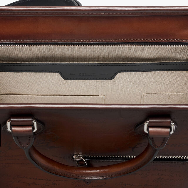Premier Jour Small Scritto Leather Backpack, CACAO INTENSO, hi-res 6