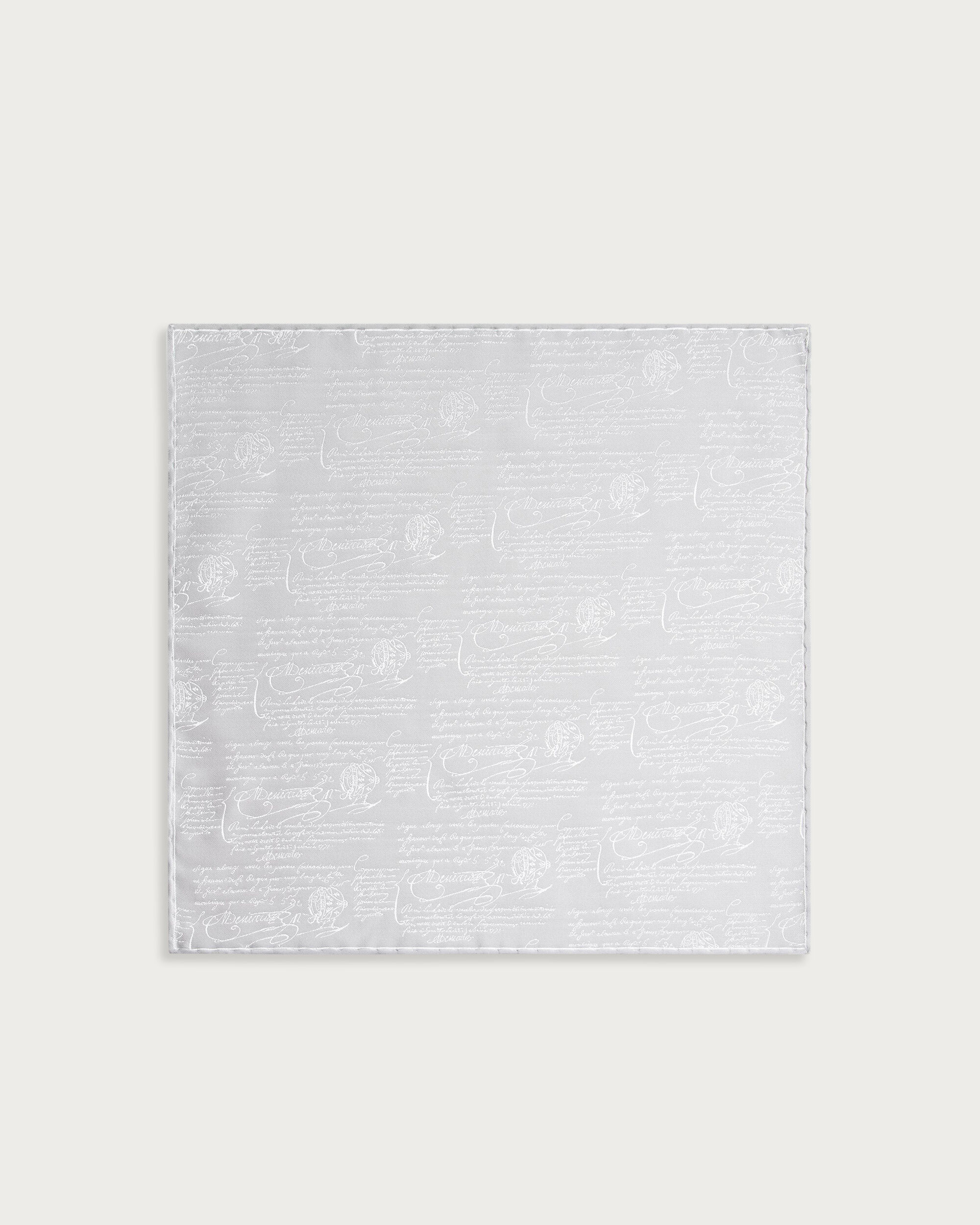 スクリットパターン ハンカチーフ, Soft Grey, hi-res