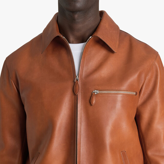 Patina Leather Blouson, COGNAC, hi-res 5