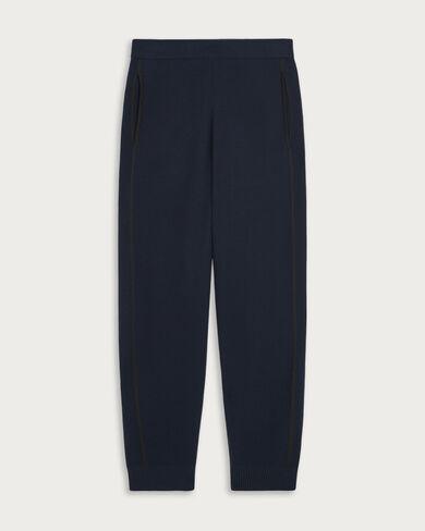 レザーディテール シャドウ ジョグパンツ, Navy, hi-res