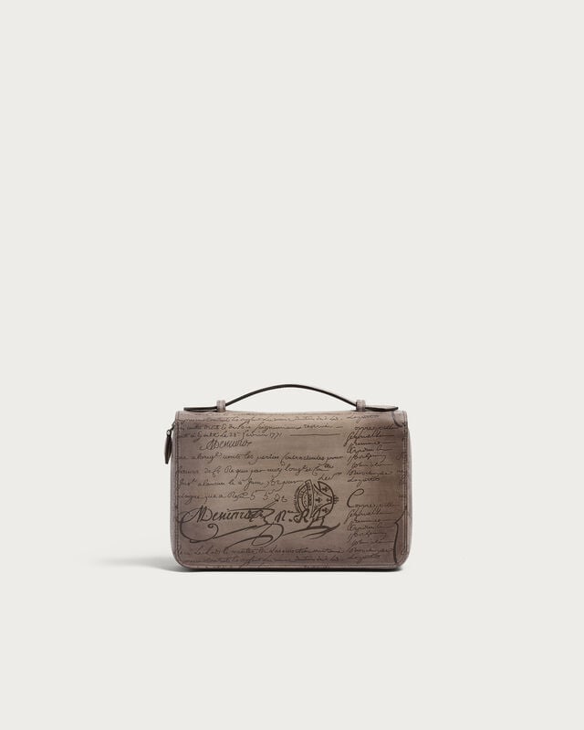 Itauba Wide Zipped Pouch, Gris, hi-res