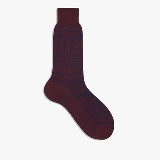 Cotton Scritto Socks, ST EMILION, hi-res
