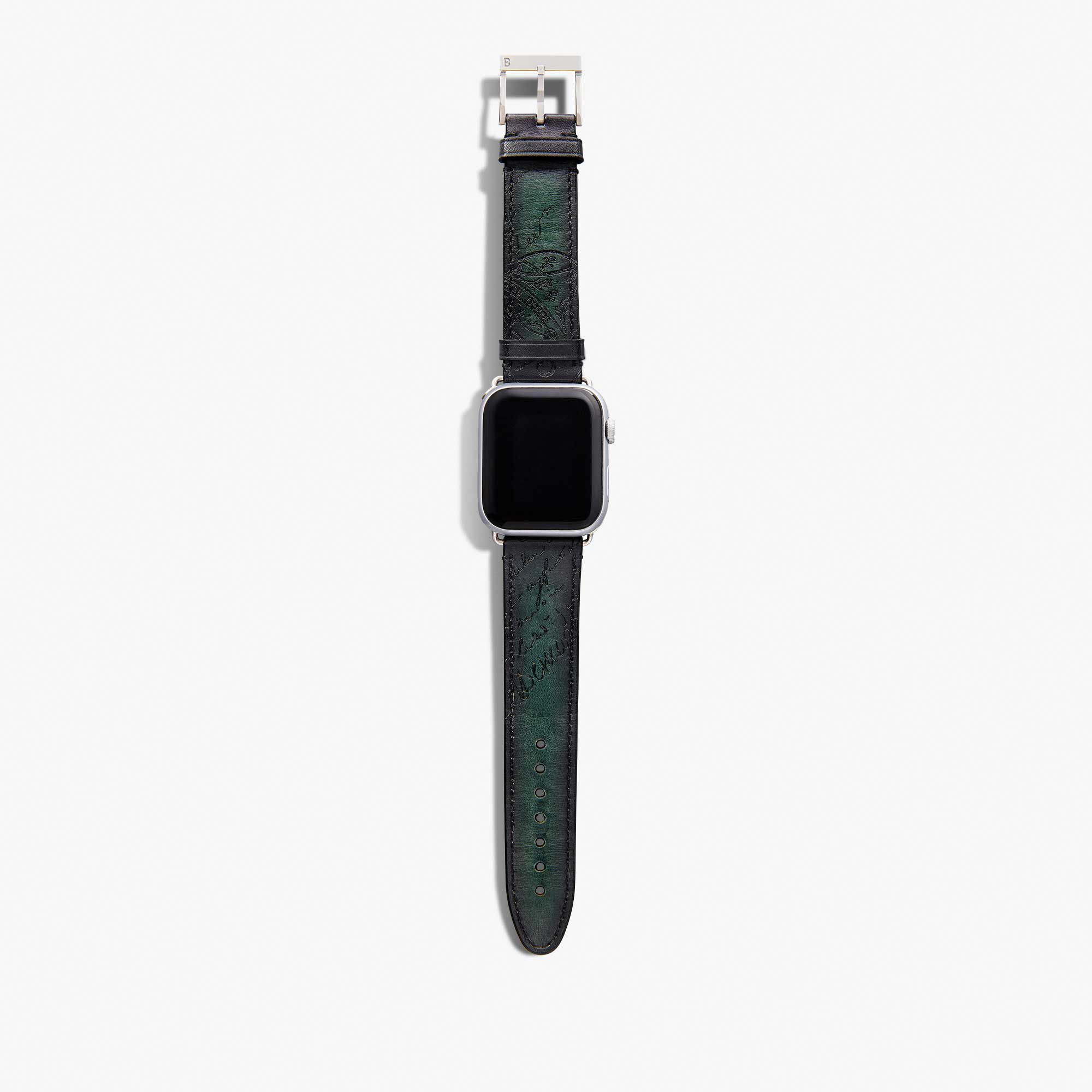 ラッピング付★Berluti Apple Watch スクリット レザー ベルト Apple Watch Bracelet Scritto Leather | Berluti SA