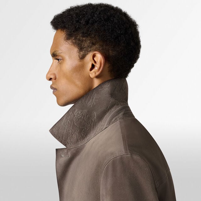 Veste en Suede Effet Patiné, MOSS, hi-res 6