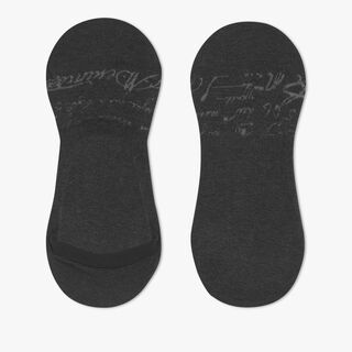 Cotton Ghost Scritto Socks, CARBON / STEEL GREY, hi-res