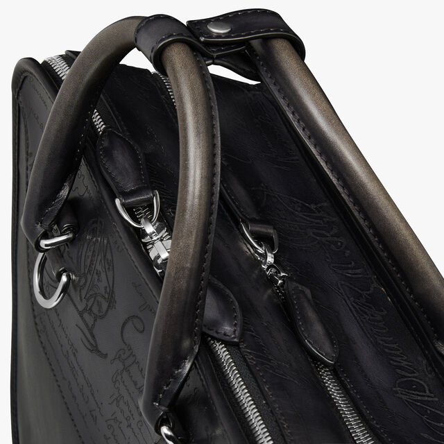 Premier Jour Scritto Leather Backpack, NERO GRIGIO, hi-res 5