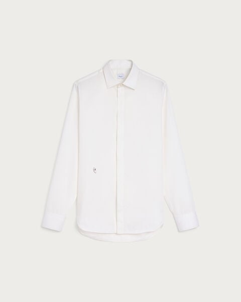 Andy Shirt with Alessandro Embroidery, Blanc Optique, hi-res