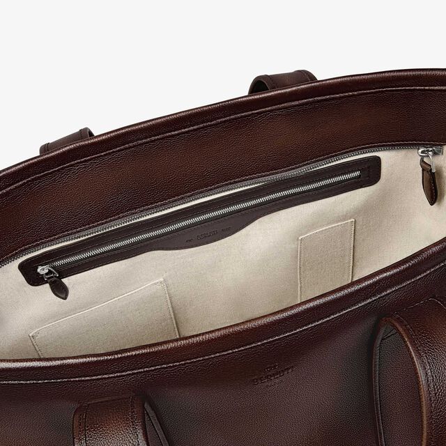 Oversize Tote Leather Tote Bag, SOFT BROWN, hi-res 7