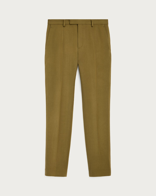 Alessandro Trousers with Leather Detail, Citrus Green, hi-res