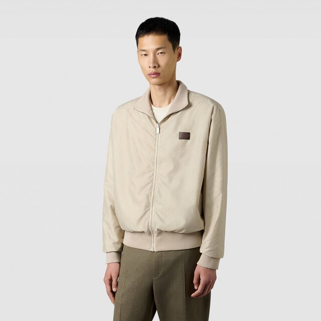 Blouson Reversible en Laine & Nylon Scritto, NATURAL BEIGE, hi-res 2