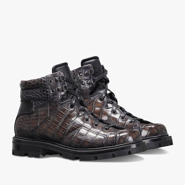 Brunico Alligator Leather Boot, BUFFALO, hi-res 2