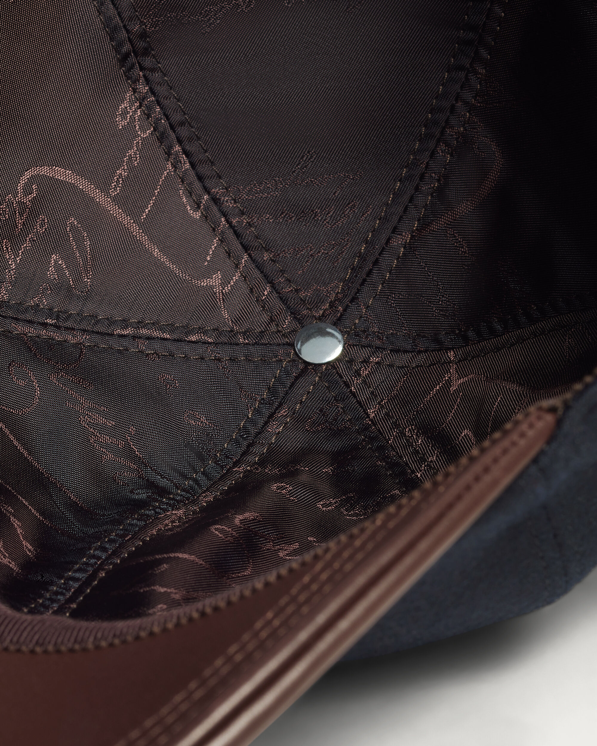 Scritto Cap with Leather Visor, Midnight Blue, Image 3