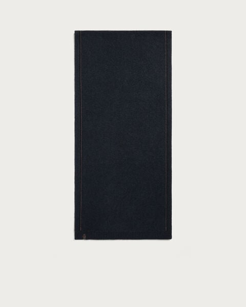 Leather Braiding Scarf, Cold Night Blue, hi-res