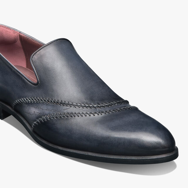 Rapiécé-Reprisé Scritto Leather Slipper, LUNA PIENA, hi-res 4
