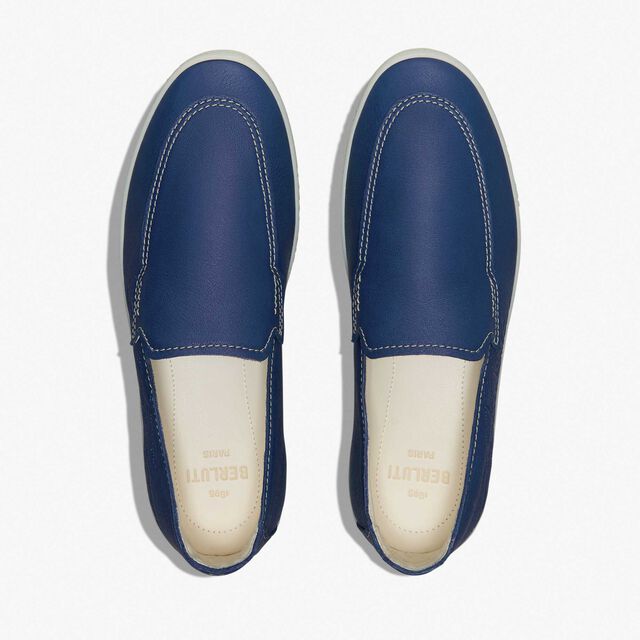 Mocassin Eden En Cuir Scritto, BLU SHADOW, hi-res 3