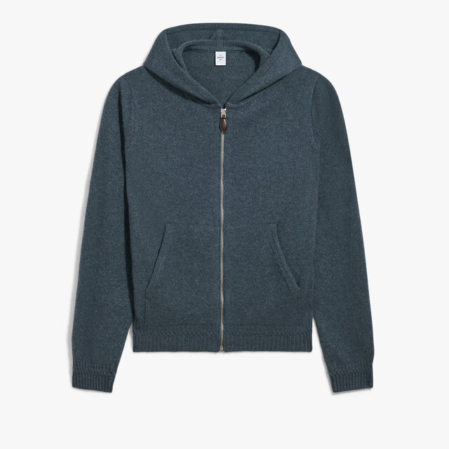 Classic Cashmere Zip-up Hoodie, DEEP EMRALD BLUE, hi-res 1