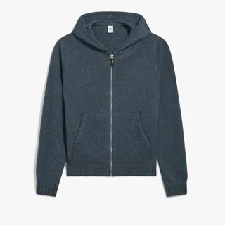 Classic Cashmere Zip-up Hoodie, DEEP EMRALD BLUE, hi-res