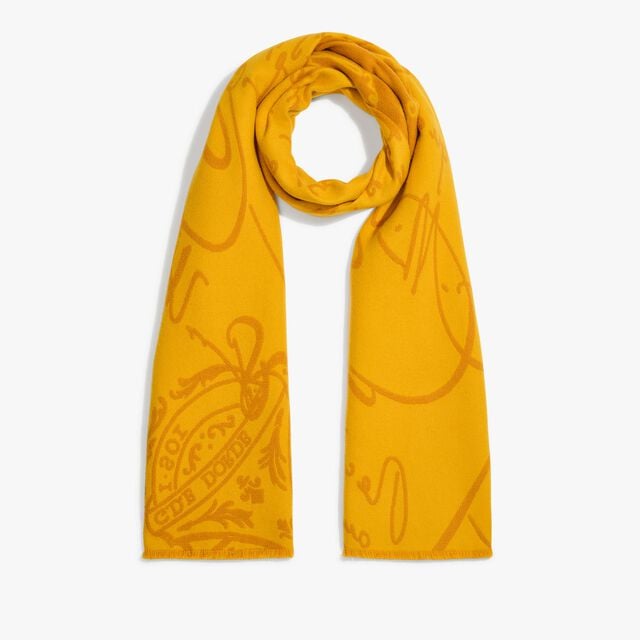 Wool Scritto Scarf, SULFUR, hi-res 1