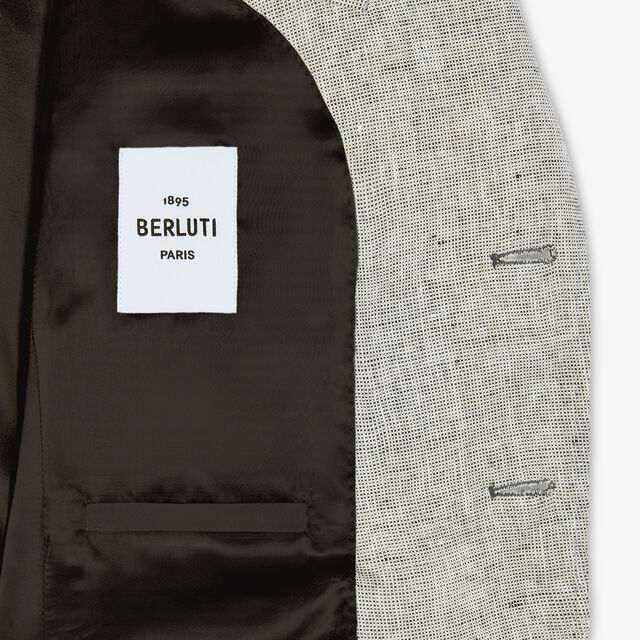 Soft Construction Linen Jacket, LINEN / LIQUORICE, hi-res 7