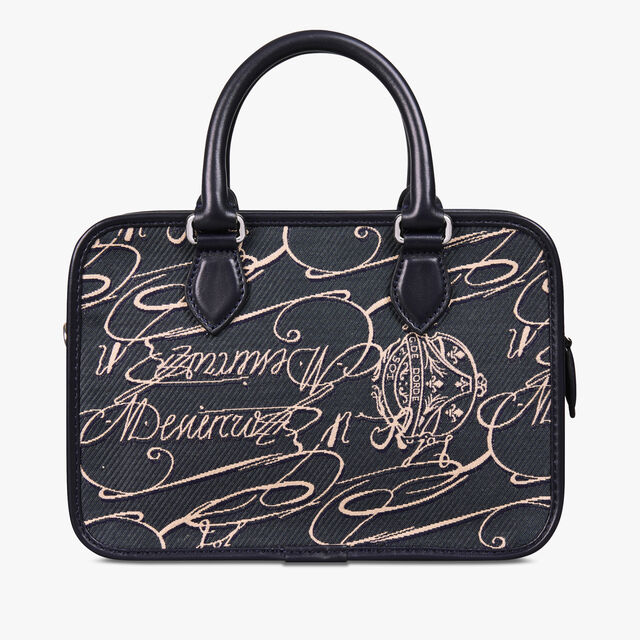 Sac Bandoulière Un Jour Gulliver En Toile Scritto Arabesque, NAVY, hi-res 3