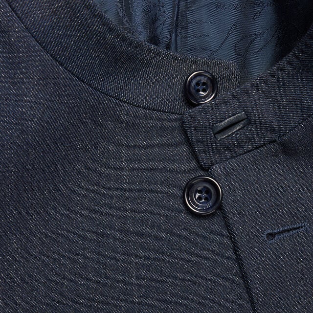Wool Gabardine Forestière, BLUE INDIGO, hi-res 7