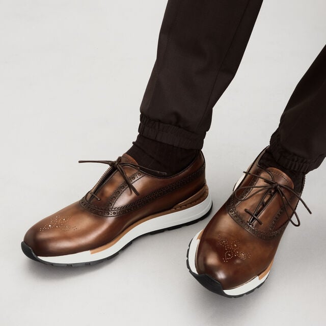 Sneaker Fast Track En Cuir, CACAO INTENSO, hi-res 2