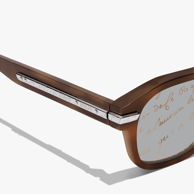 Flare Acetate Sunglasses, CACAO + SCRITTO GOLD., hi-res 3