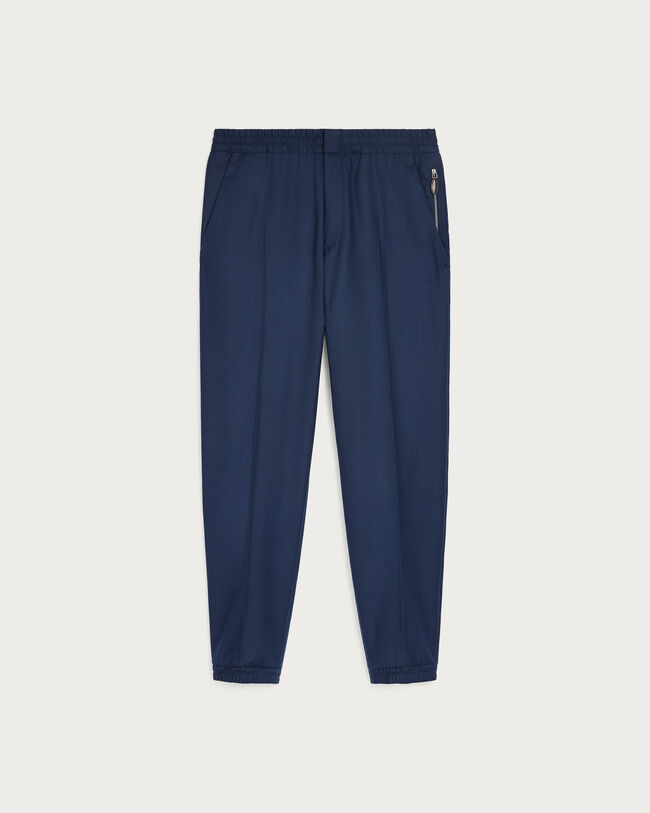 Fast Track Jogpants with Leather Zip-puller, Winter Blue & Valley Green, hi-res