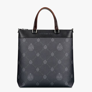 Passenger Vertical Canvas And Leather Tote Bag, BLACK + TDM INTENSO, hi-res