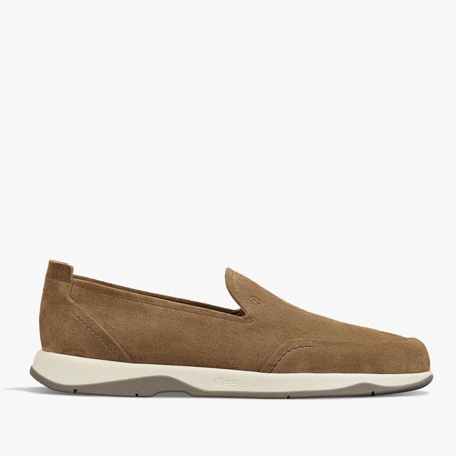 Echappée Suede Calf Loafer, DARK BEIGE, hi-res 1