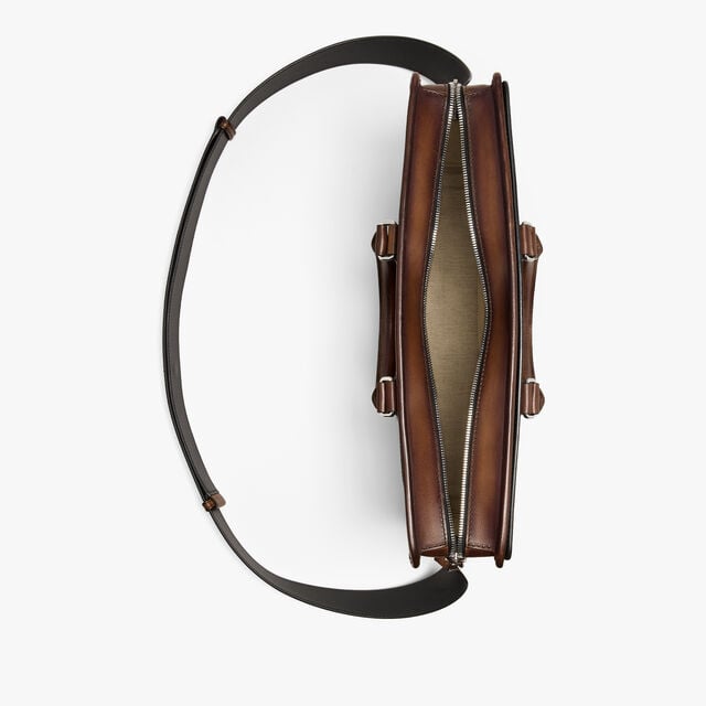 Un Jour Scritto Leather Briefcase, CACAO INTENSO, hi-res 10